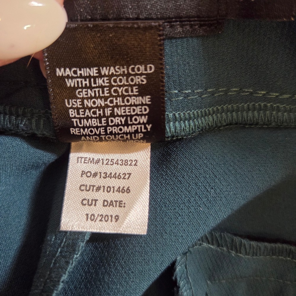 Torrid Womens 26R Plus Wide Leg Trousers Teal Green High Rise Career Pants NWT - Picture 6 of 6